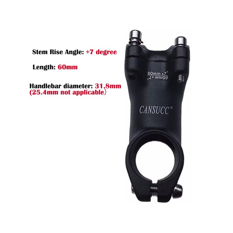 Bicycle Stem 31.8 × 60mm CANSUCC Mountain Bicycle Handlebar Stem