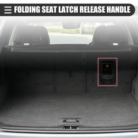 X AUTOHAUX Folding Seat Latch Release Handle, for Toyota Sienna 2014-2018, Plastic, No.7290908011C0/7290908011B2, Black