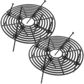 POPETPOP Cubierta Protectora para Macetas Negra Pequeña 19 Cm Diámetro 2 Piezas, Rejilla Recortable para Jardín, Protector de Suelo para Macetas y Plantas, Accesorio Anti Excavación