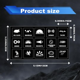 Novelty Stickers for Car or Truck Unused Buttons, Car Decal Switch Labels Sticker, Interior Dash Rocker Console Switch Decals, Universal Car Stickers and Decals for Switch Button Decoration(2Pcs)