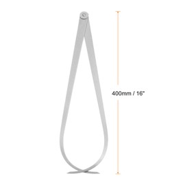 HARFINGTON Firm Joint Outside Caliper 400mm 16 inch 410 Stainless Steel Firm Friction Joint External Measurement Tool