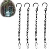 Hanging Chain Set with Hooks, 4 Pack, Black, for Bird