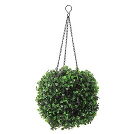 Solar LED Rattan Ball Lights Hanging Simulation Plastic Green Leaves Ball Decorative Lights Home Decor