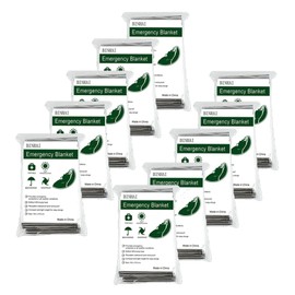 Binhai Thermal Blanket, Emergency Thermal Blankets, Mergency Survival Blanket, Blanket 130 x 210 cm, Pack of 10