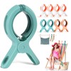 8 x Clothes Pegs, Large Towel Clips for Beach Loungers,