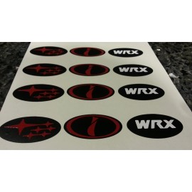 JDMFV Steering Wheel Badges Carbon Fiber Vinyl Overlays Wrap >>SET OF 3<< (15-21 WR X)