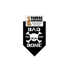 Bad to The Bone Dog Bandana (Miniature for Small Dogs Less Than 20 lbs)