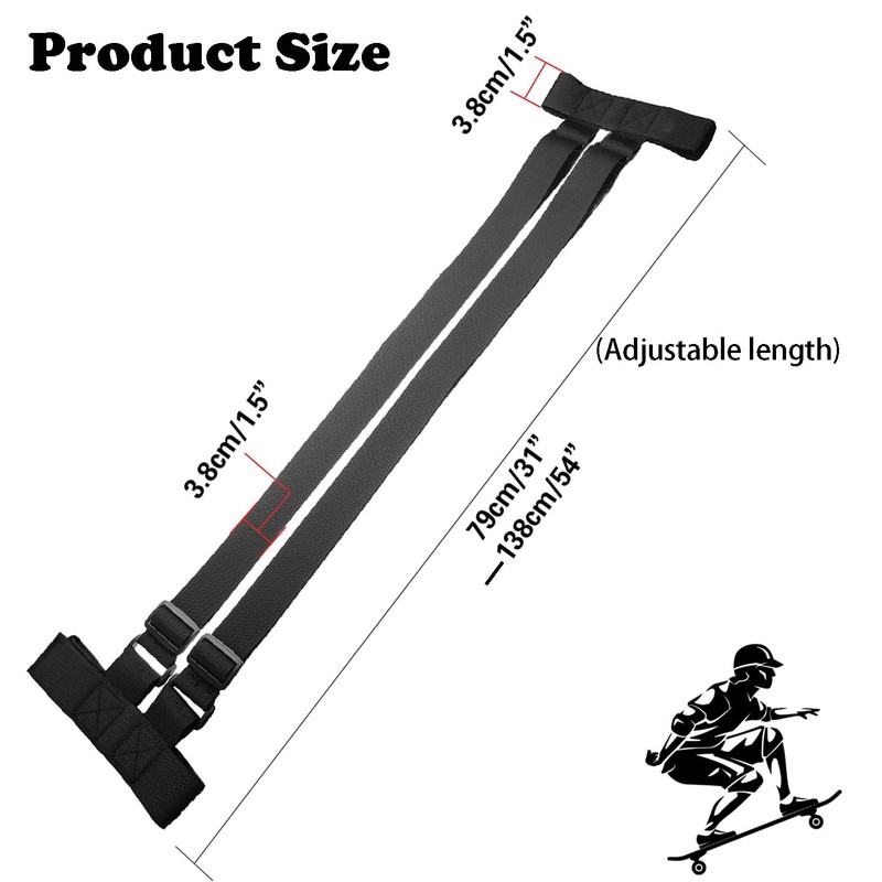 YULIAO Skateboard Bag, Scooter Shoulder Strap, Skateboard Carry Strap, Skateboard
