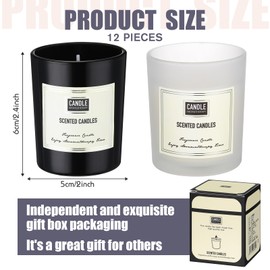 MTLEE 12 Pcs Candles for Home Scented Candles Gift Set for Women Long Lasting Aromatherapy Jar Candle Bulk Soy Wax Candles for Birthday Teacher Thanksgiving Anniversary (Fresh Scent)