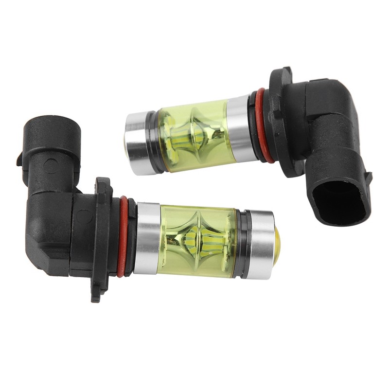 2PC 9006 100W 4300K Yellow LED Headlight Bulbs Kit Fog
