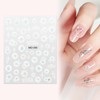 QIUTIMIY 3 Sheets Nail Art Stickers Decals Self-Adhesive 5D Embossed