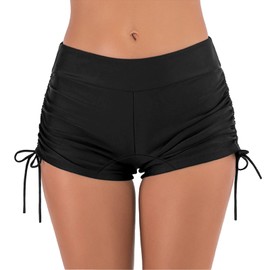 Sahunfri Period Swimwear for Women, 4 Layer Leakproof, Quick Dry & Super Absorbent Bikini Bottoms, Ideal for Indoor/Outdoor Water Activities (UK, Alpha, M, Regular, Regular, Black)