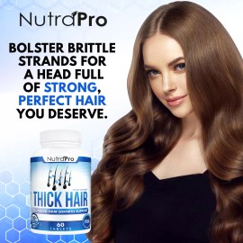 NutraPro Thick Hair Growth Formula-Anti Hair Loss DHT Blocker Stimulates Fast Hair Growt