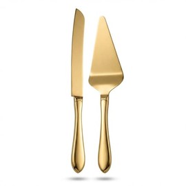 Juego de corte de pasteles para cuchillos y servidores de boda, cortador de pasteles y espátula, juego de servir pasteles de hoja dentada, borde redondeado de acero inoxidable grueso, cumpleaños