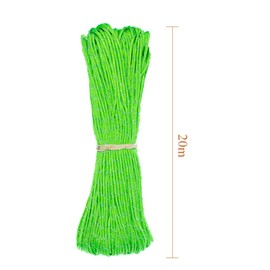 PARACORD PLANET 1.8mm Fluorescent Reflective Guyline Tent Rope Cord Camping Paracord (Green, Orange)