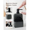 INGOFIN Ceramic Soap Dispenser with Sponge Holder - 2-in-1 Kitchen