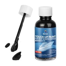 SENVEN Boat Paint Black Touch Up Pen High-Gloss Black Boat Scratch Repair Marine Topside Bottom Enamel Marine Repair for Boats, Wood, Fiberglass, Aluminum, Metals Water-Based 30ML