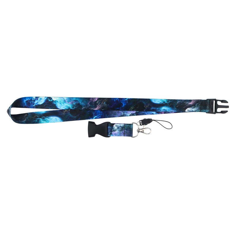 DMLSKY Blue Lanyard ID Badge Holder, with Safe Release Black