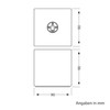 ledscom.de Hito Table Lamp, Switch, Real Wood (Rubber Tree), Square,