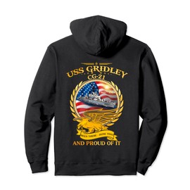 USS Gridley (CG-21) 1963 - 1994 Pullover Hoodie