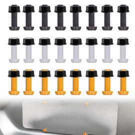 Number Plate Bolts and Nuts,48 Pcs Car Number Plate Screws and Caps,Number Plate Fixing Kit for Car Truck Caravan Motorcycle Bike Motor Fixing and Repair