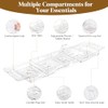 Expandable Clear Acrylic Bathtub Tray Caddy, Foldable Tub Bath Tray