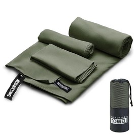 Toalla Deportiva, EASYTAO Toalla Microfibra 3PCS, Toalla Gym Suave y Ligero para Natacion, Deporte, Baño, Viajes, Yoga, Etc, con Una Bolsa, 3 Tallas  