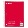 C-Line 1 Subject Notebook, 8 x 10-1/2 Inches, Wide Ruled,