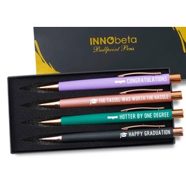 INNObeta Graduation Gifts Ballpoint Pen Set of 4, Funny Inspirational Pen, Office Tools for Graduation - Congratulations