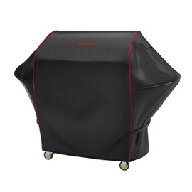 Bull Outdoor Products 72014 7 Burner Bull Premium Grill Cart Cover, Black W/Red Piping