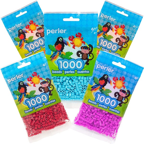 Perler Beads 1000pcs | 90 Colors to Choose from! | Midi 5mm Fuse Beads & Accessories | Build-Your-Own Custom Kit | Packed by Top Tier Beads