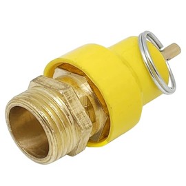 1pcs G1/2"Male Air Compressor Pressure Relief Valve,Air Compressor Relief Check Pressure Valve(Yellow)