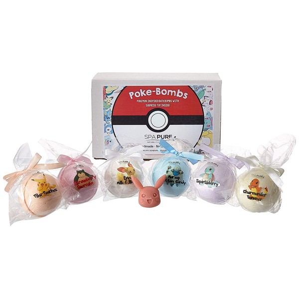Bath Bomb Toys Inside Bath Bombs, Huge Balls (5 oz) Safe, Great for Bubble Baths, Perfect for Little Girls and Boys (6 Count) Pack of 1