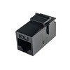 Simply45 Cat6 UTP Black Keystone Feed-Thru Coupler - S45-3260B