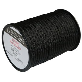 ROROFORES 9STRAND 550PARACORD Paracord 9 Cores, 0.2 inch (4 mm), 30 m, Black
