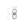 LABEN Stainless Steel Key Ring Keychain Rotatable Connector 2pcs, Anti