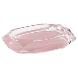 Gedy Chanelle Soap Dish, Resin, Pink, 7.8 x 12 x 2.8