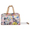 Lily Bloom Pattern 22 Inch Duffel Bag with 2-Rolling Wheels,