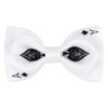 CHEIVEMENG Men's Poker Bow Tie Satin Silk Pre-tied Solid Bow