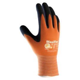 ATG 34-8014/M Maxiflex Ultimate, 15G Hv Orn. Nylon Shell,Blk. Microfoam Coating Hi-Vis Orange M