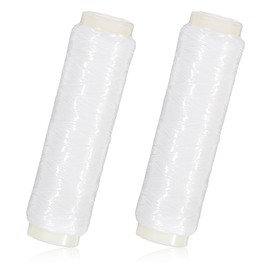 Molain Fishing Thread Nylon Elastic Invisible Magic Fishing Line Fishing Bait Thread 0.2 mm Length 656 Feet Per Spool Stretchy Fishing Line Clear Storage Case Fishing String, Pack of 2