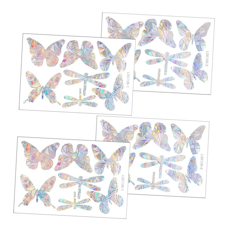STOBAZA 8 Sets Cute Butterfly Window Decals Bird Collision Window