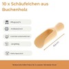 10 x Hofmeister® Wooden Dosing Scoop, 10.5 cm, Measuring Spoon