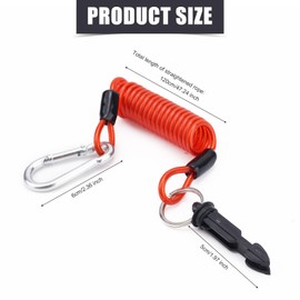 NQEUEPN NQEUEPN Trailer Breakaway Cable, 4ft Trailer Emergency Brake Cable High Rebound Camper Safety Break Away Cable Spring Breakaway Coiled Cable for Emergency Connecting RV Trailer