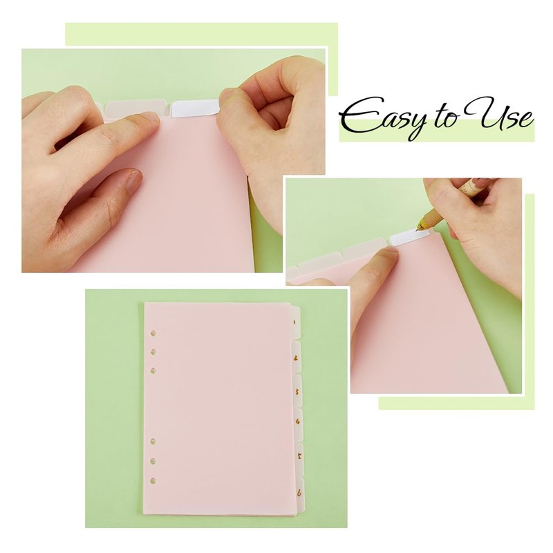 SUPERFINDINGS 12 Sheets A5 Index Binder Dividers 8.27 x 6.16