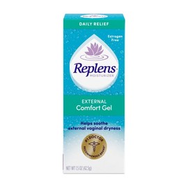 Replens Daily Relief External Comfort Gel, Soothes External Vaginal Dryness, Estrogen-Free, 1.5 oz (Pack of 4)