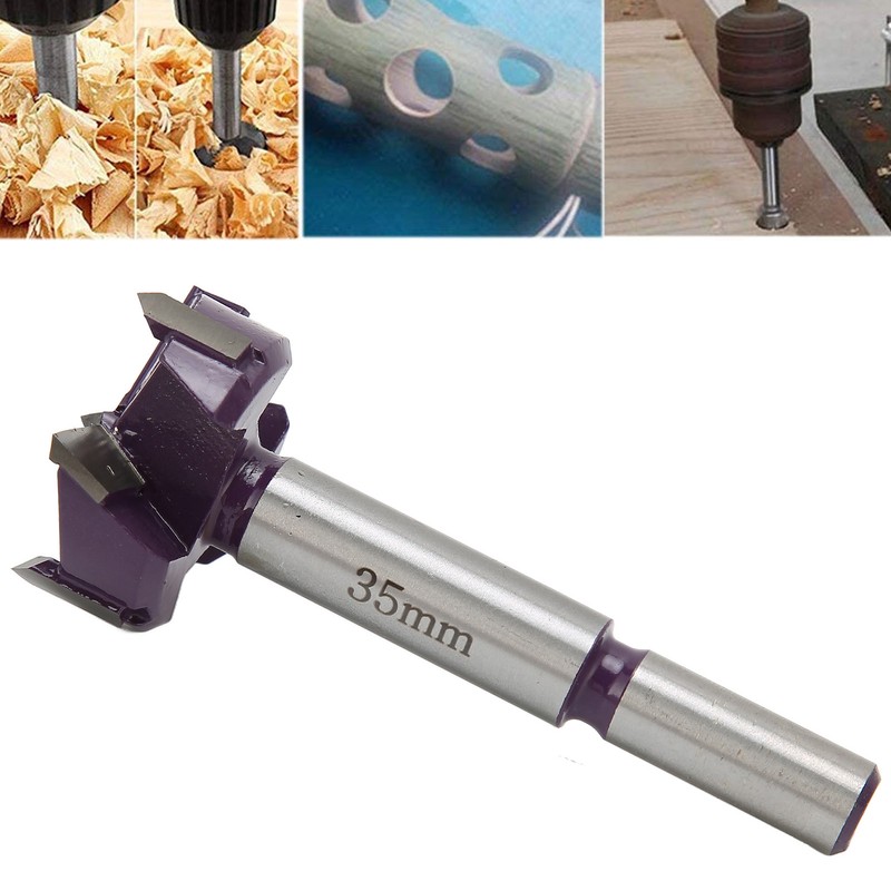 Concealed Hinge Jig Bit 3 Flute Woodworking Hole Punch Drill