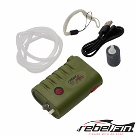 rebelFIN - rebelAir USB Rechargeable Battery Bait Bucket Aerator w/ Flashlight