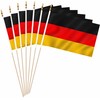 LUSEOAN 20 Pack Small Mini Germany Flag on Wooden Stick