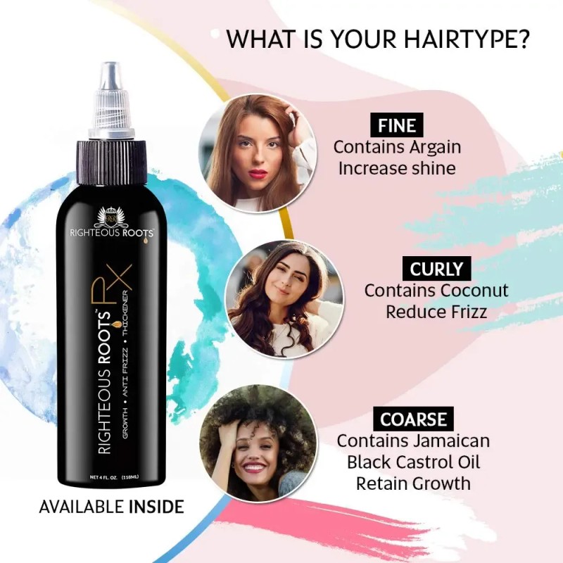 Aceite Capilar Righteous Roots Rx Para El Crecimiento Del Ca